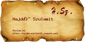 Hajdú Szulamit névjegykártya