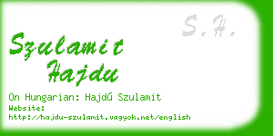 szulamit hajdu business card