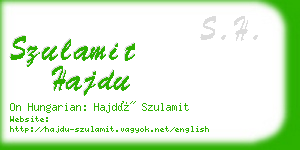 szulamit hajdu business card